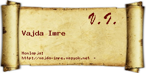 Vajda Imre névjegykártya