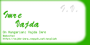 imre vajda business card